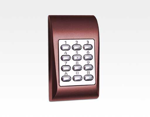 Codetastatur kompakt Alu rot für den Innen und Aussenbereich / 99 User, 1 Ausgang, Sabo, 12/24VAC/DC