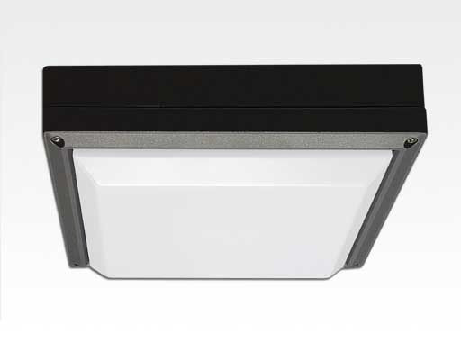 20W LED Wand/Deckenleuchte anthrazit quadr. Tageslicht Weiß / 6000-6500K 900lm 230VAC IP54 120Grad