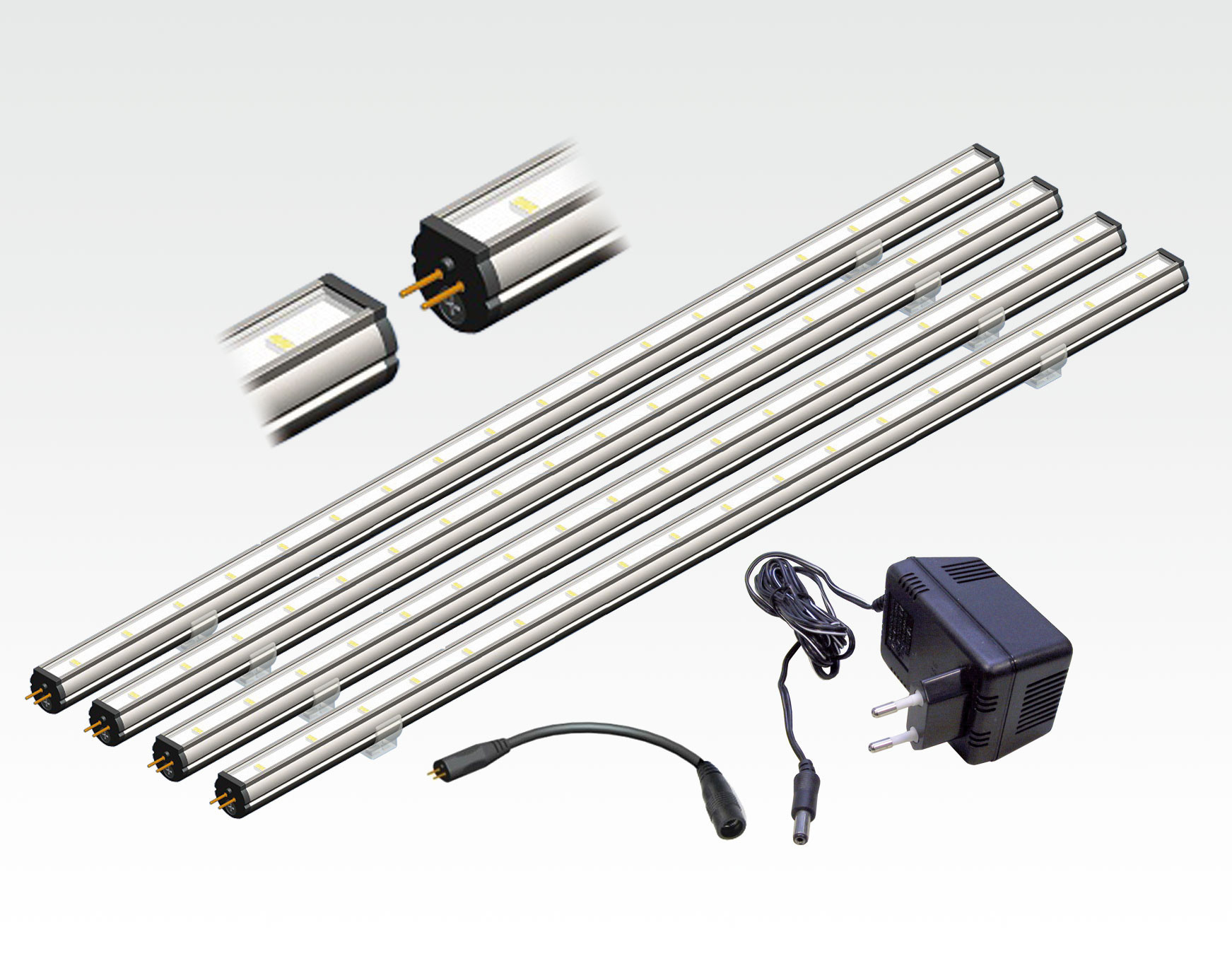 StartKlar Paket LED Vitrinenbeleuchtung inkl. Netzteil - Micro 12VDC - LED  Leisten - Streifen, Leisten & Module - LED Beleuchtung SSAMLIGHT -  Elektrotechnik
