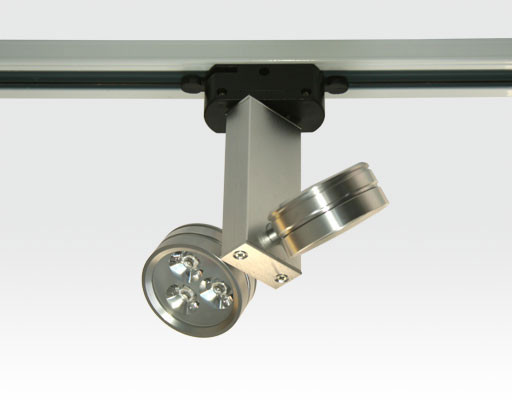 6W 2 x 3-LED Schienen Doppel Leuchte für 3-Phasen Schienen / silber Neutral Weiss 487lm 30Grad 230VAC