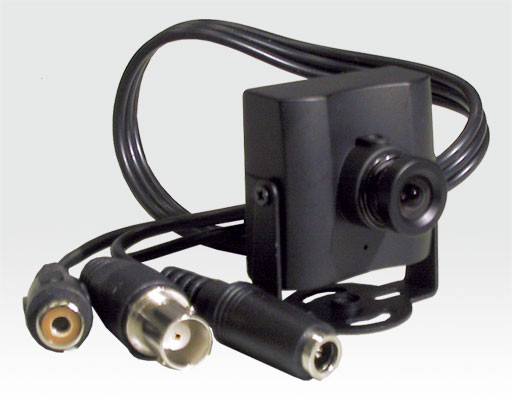 1/3" s/w Mini Videokamera m. Audio F3,6mm / CCD 380 Zeilen 0,5Lux b. F2.0 AGC AES 12