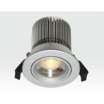 10W LED Spot silber klar Warm Weiß dimmbar / 650lm IP44 230VAC