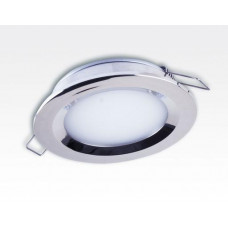 6W LED Einbau Downlight Edelstahl rund Neutral Weiß 1,5m Kabel / 4000-4500K 450lm 24VDC IP65 120Grad