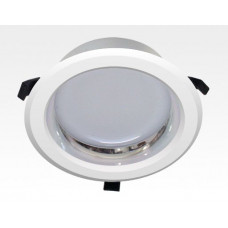 15W LED Einbau Downlight weiß rund Warm Weiß / 2800-3000K 1100lm 230VAC IP44 120Grad