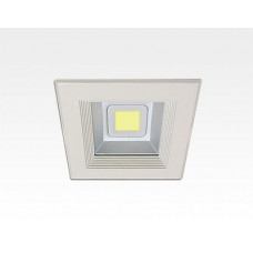 8W LED Einbau Downlight weiß quadratisch Neutral Weiß / 4000-4500K 480lm 230VAC IP44 120Grad
