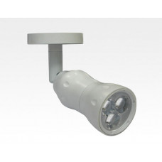 8W LED Fokus Mini Spot mit Halterung weiß rund Warm Weiß / 3000K 450lm 230VAC 10-33Grad