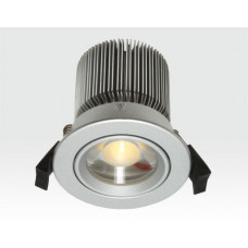 10W LED Spot silber klar Warm Weiß dimmbar / 650lm IP44 230VAC