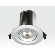 15W LED Einbau Leuchte silber Warm Weiß / 650lm IP44 230VAC