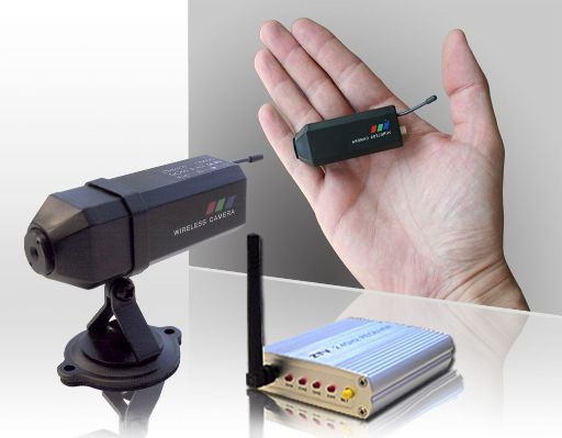 Spy Funkkamera Audio mit integriertem Akku Verkauf nur AT/DE / 2,4 GHZ PAL 380TVL Obj 4mm  inkl. Empf