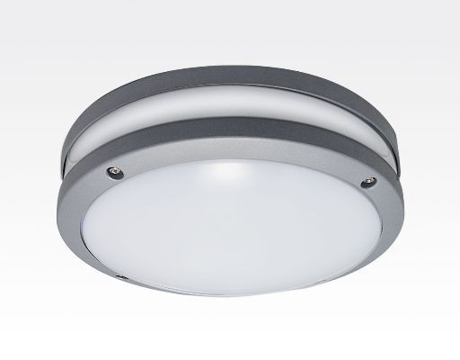 20W LED Wand/Deckenleuchte grau rund Tageslicht Weiß / 6000-6500K 900lm 230VAC IP54 120Grad