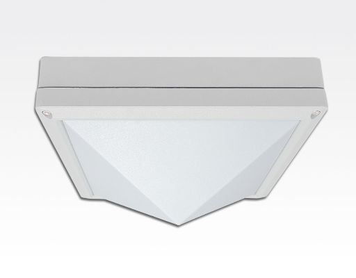 20W LED Wand/Deckenleuchte weiß quadr. pyramide Tageslicht Weiß / 6000-6500K 900lm 230VAC IP54 120Grad