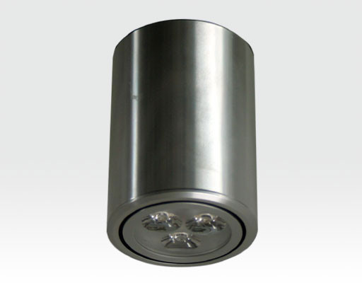 3W LED Aufbau Downlight silber rund Warm Weiß / 2700-3200K 180lm 230VAC 120Grad