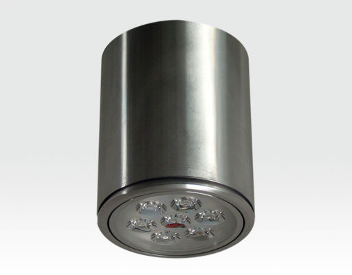 7W LED Aufbau Downlight silber rund Warm Weiß / 2700-3200K 450lm 230VAC 120Grad