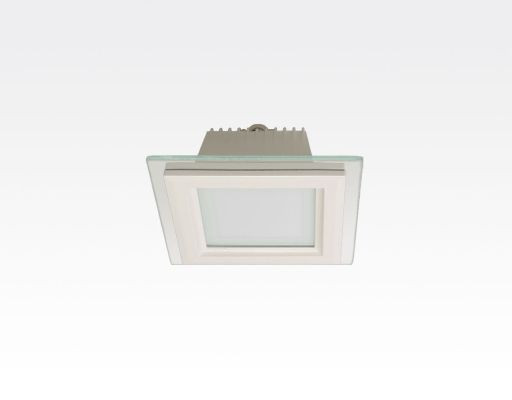 6W LED Einbau Downlight weiß quadratisch dimmbar Warm Weiß / 2700-3200K 450lm 230VAC IP44 110Grad