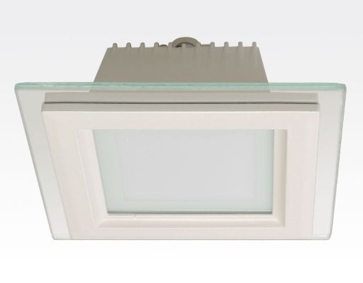 18W LED Einbau Downlight weiß quadratisch dimmbar Warm Weiß / 2700-3200K 1408lm 230VAC IP44 110Grad-Ausstellungsstück mit kleinen Schönheitsfehlern