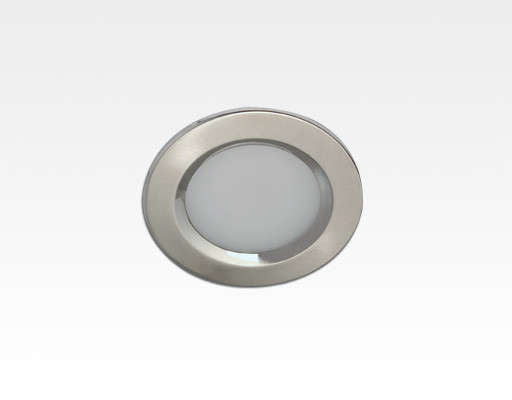 3W LED Einbau Downlight Aluminium gebürstet rund Warm Weiß / 2500-3300K 240lm 12-24VAC/DC 120Grad