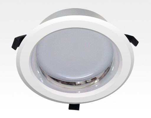 15W LED Einbau Downlight weiß rund Neutral Weiß / 4000-4500K 1200lm 230VAC IP44 120Grad