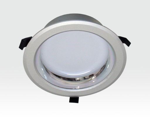 15W LED Einbau Downlight silber rund Warm Weiß / 2800-3000K 1100lm 230VAC IP44 120Grad