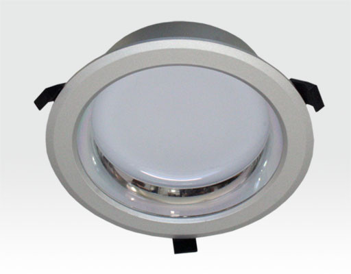 20W LED Einbau Downlight silber rund Warm Weiß / 2800-3000K 1500lm 230VAC IP44 120Grad