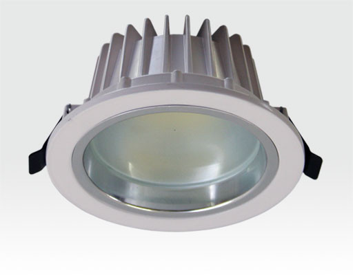 10W LED Einbau Downlight weiß rund Warm Weiß / 2700-3200K 540lm 230VAC IP44 120Grad