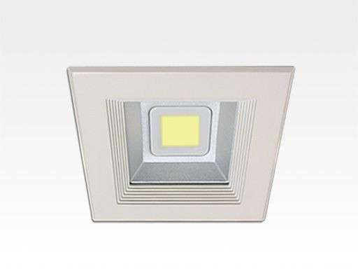 10W LED Einbau Downlight weiß quadratisch Warm Weiß / 2700-3200K 600lm 230VAC IP44 120Grad