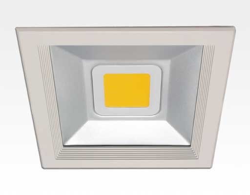 30W LED Einbau Downlight weiß quadratisch Warm Weiß / 2700-3200K 1960lm 230VAC IP40 120Grad