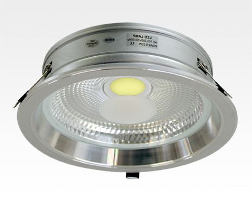 26W LED Einbau Downlight silber rund  Warm Weiss / 2700-3200K 1690lm 230VAC IP40 120Grad
