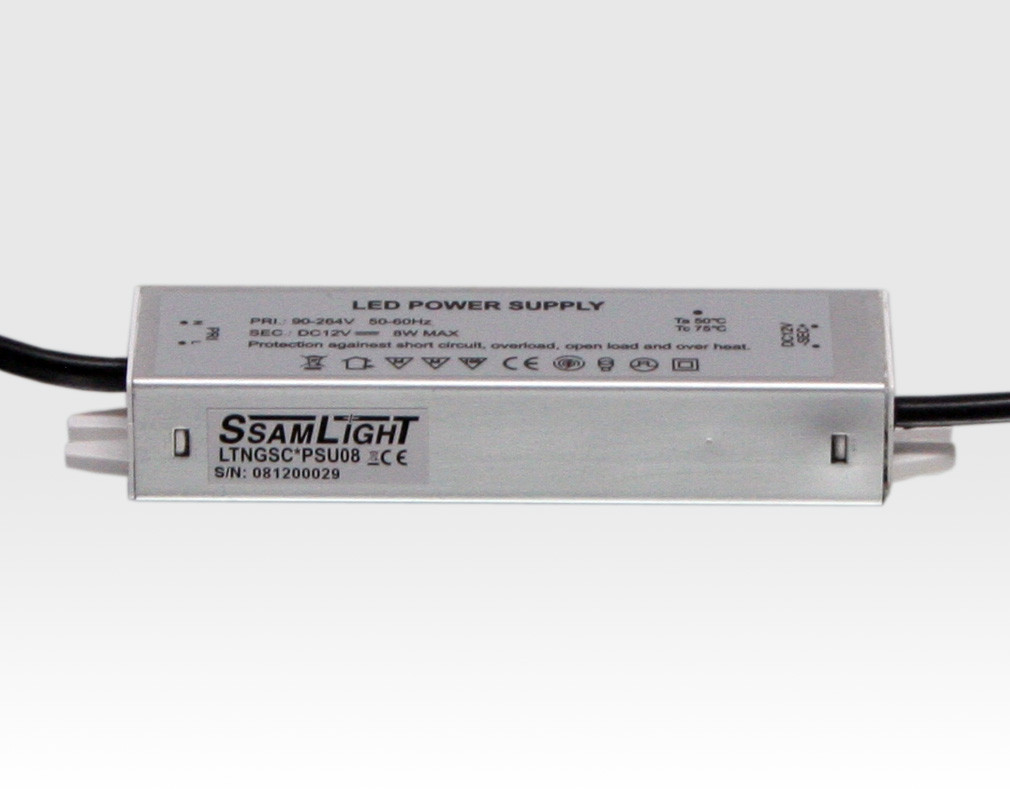 8W LED Netzteil für LTSPSC/LTRLSC-Serie / IP20 Ein Ausgang 12VDC mit Easy Stecker