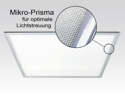 36W LED Paneel Tageslicht Weiß dimmbar mit micro prismatik / 2580lm 110Grad 620x620mm 230VAC