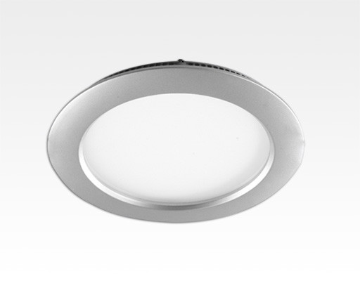 9W LED Paneel silber rund Warm Weiss dimmbar / D150mm 230VAC -Ausstellungsstück mit kleinen Schönheitsfehlern