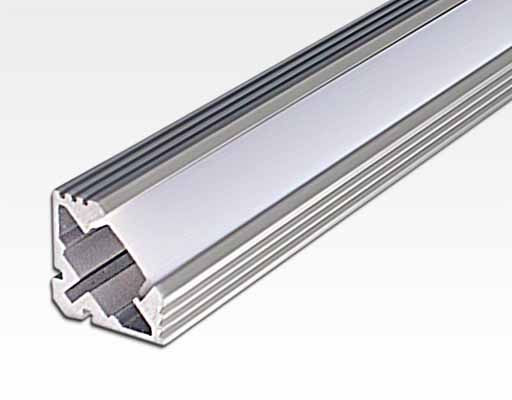 Aluminium Eck-Profil 1 m / für LED Lichtbänder max. 10x4,5mm