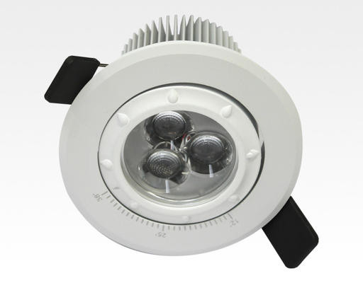 7W LED Fokus Einbauspot weiß rund Neutral Weiß / 4000K 450lm 230VAC 12-38Grad