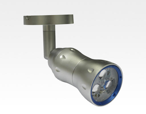 8W LED Fokus Mini Spot mit Halterung silber rund Warm Weiß / 3000K 450lm 230VAC 10-33Grad