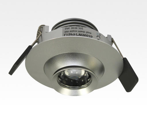 5W LED Fokus Einbauspot silber rund Warm Weiß / 3000K 310lm 230VAC 16-39Grad