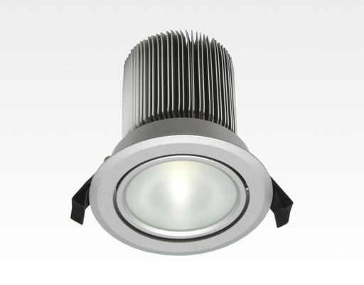 10W LED Spot silber frosted Neutral Weiß dimmbar / 650lm IP44 230VAC