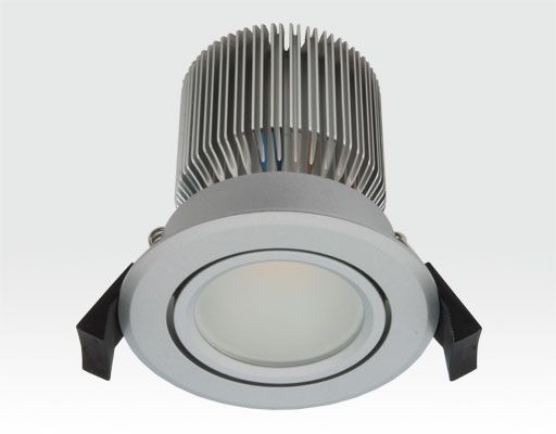 10W LED Spot silber frosted Warm Weiß dimmbar / 650lm IP44 230VAC