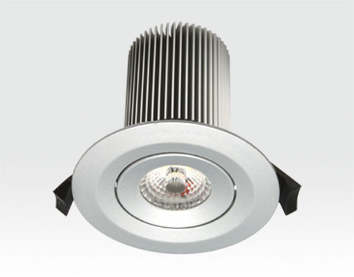 15W LED Einbau Leuchte silber Warm Weiß / 650lm IP44 230VAC