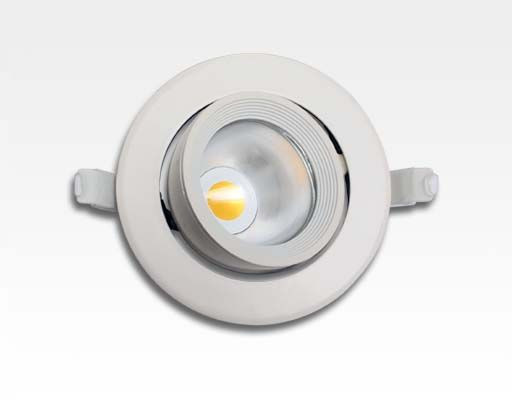 8W LED Einbau Spotleuchte weiß rund Neutral Weiß / 4000-4500K 525lm 230VAC IP40 90Grad