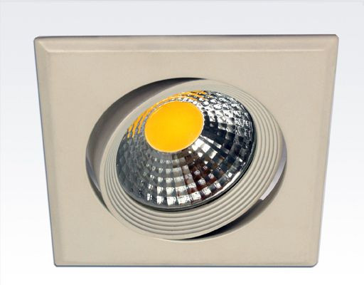 3W LED Einbau Spotleuchte weiß quagratisch Warm Weiß / 2700-3200K 180lm 230VAC IP44 65Grad