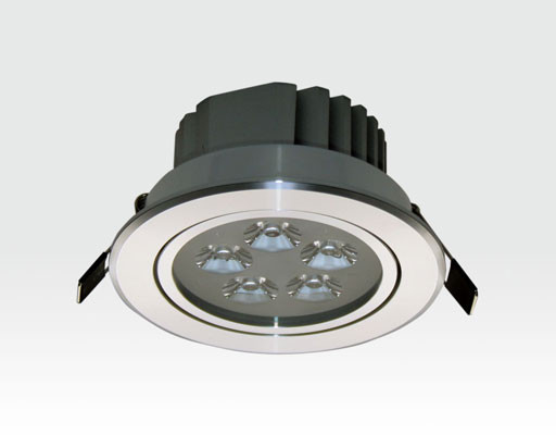 5W LED Einbau Spotleuchte silber rund Warm Weiß / 2700-3200K 325lm 230VAC IP40 120Grad