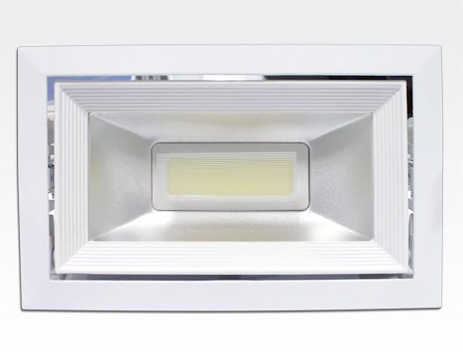 40W LED Einbau Spotleuchte weiß rechteckig Warm Weiß / 2700-3200K 2400lm 230VAC IP44 120Grad