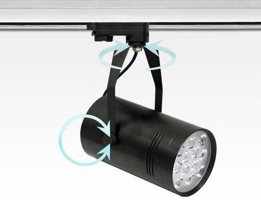 12W LED Leuchte weiss dimmbar für 3 Phasen Schienen 24Grad 920lm / Warm Weiss 3000K D100mm 230VAC