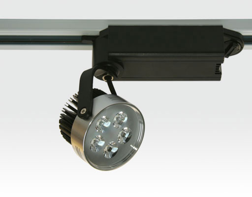 5W LED Schienen Leuchte dimmbar für Ein-Phasen Schienen 30Grad / silber Neutral Weiss 300lm 230VAC