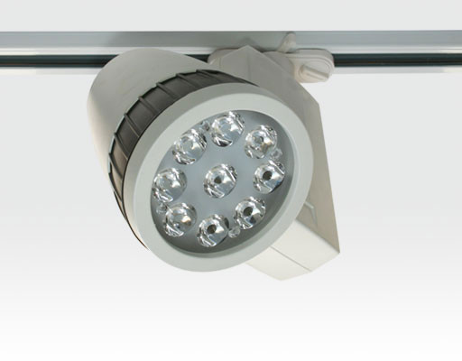 9W LED Schienen Leuchte für Ein-Phasen Schienen / weiß Neutral Weiss 727lm 20Grad 230VAC