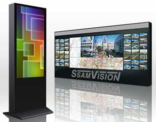 Digitales Multimedia Plakat 55" Standfuß / SSAM Präsentationen z.B. FogGuard-MMSKit