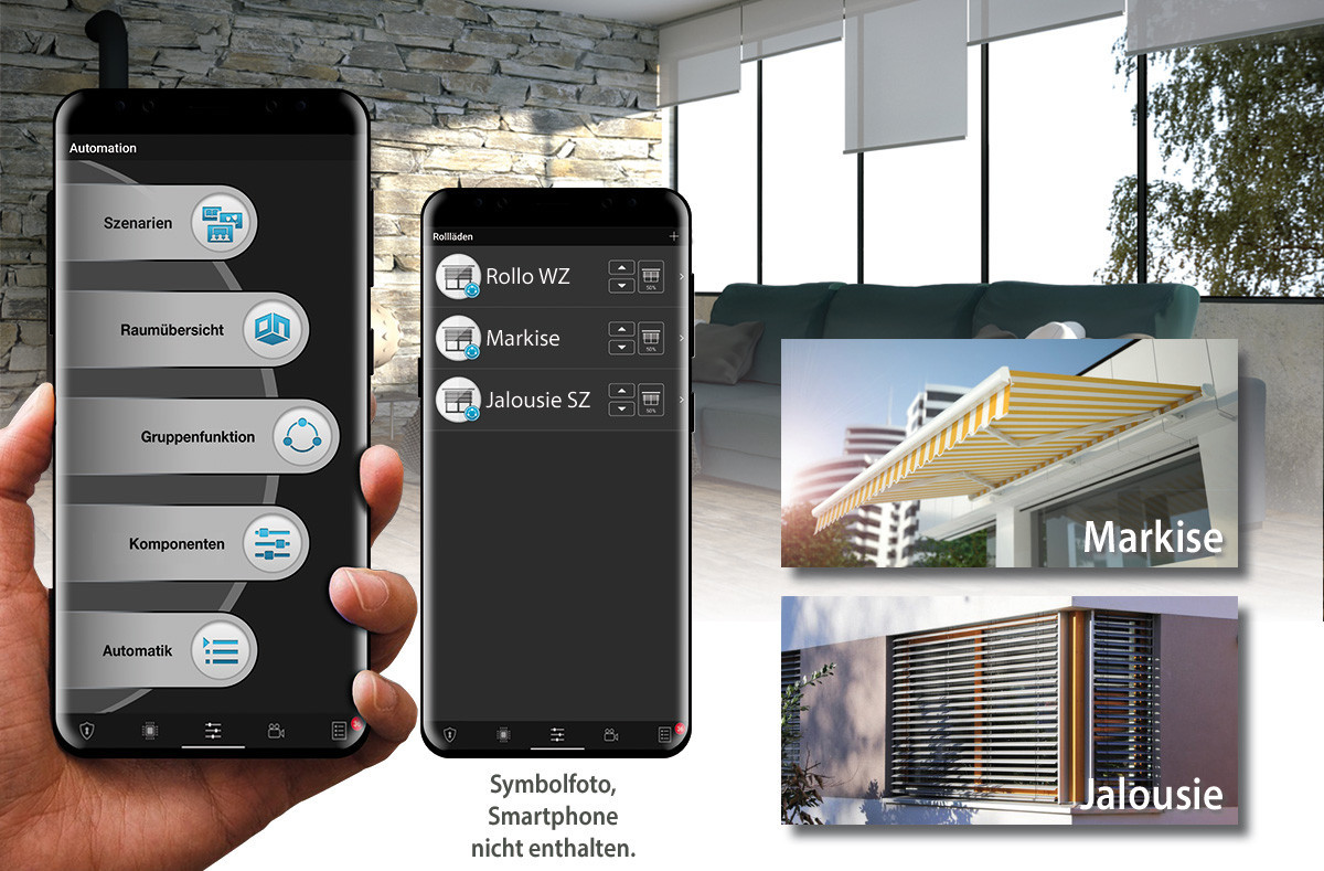 Startpaket automatisiertes Rollläden-Jalousien-Sonnensegel