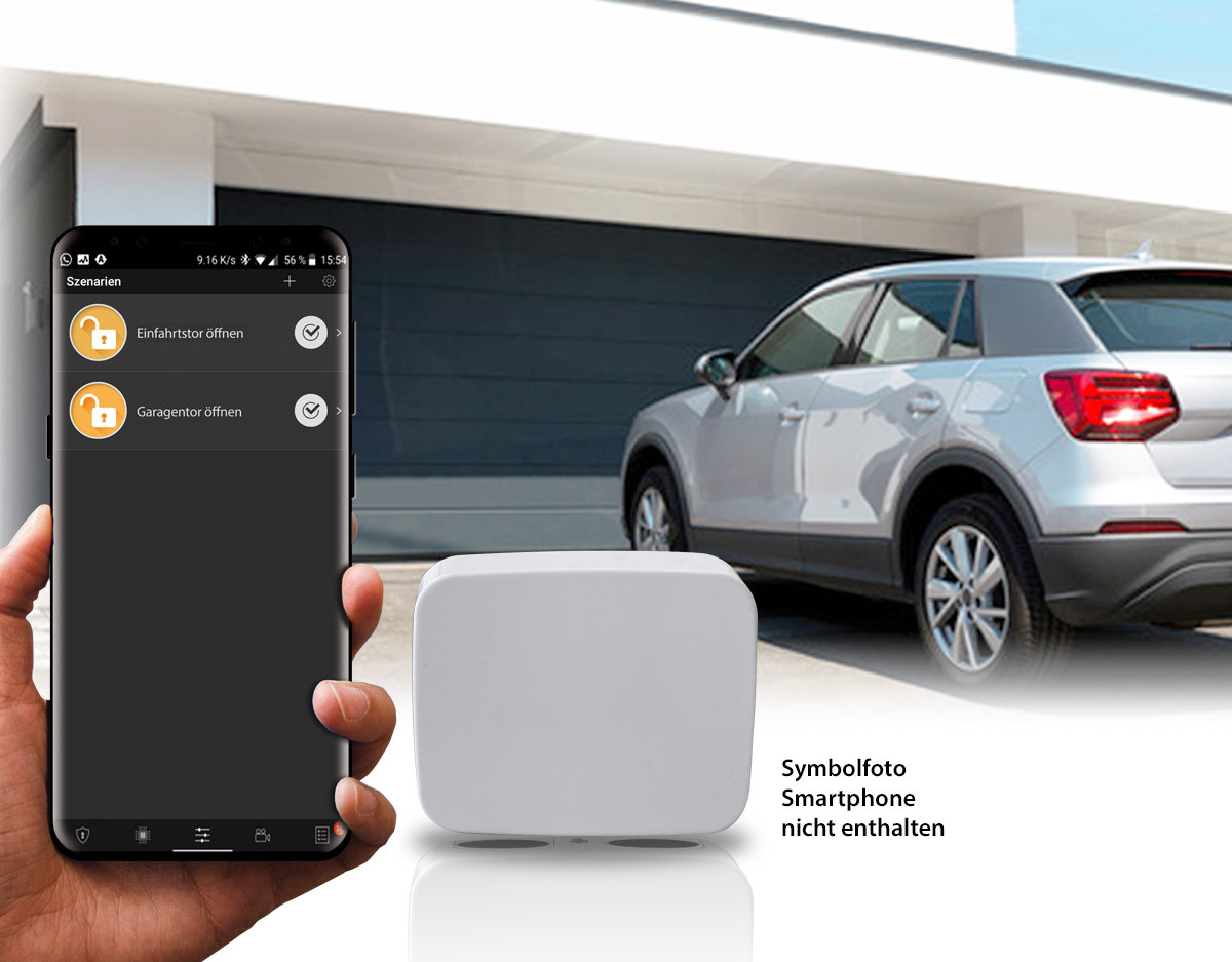 Einfahrt - Garagentor öffnen-Smart&Clever per App steuern - Gesamtpaket von SSAM Control