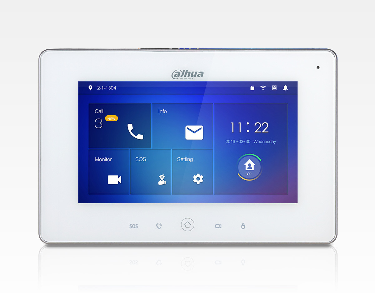 Dahua - WIFI 7" Touch-Video Innensprechstelle VTH5221DW / VGEF Serie Einfamilienhaus