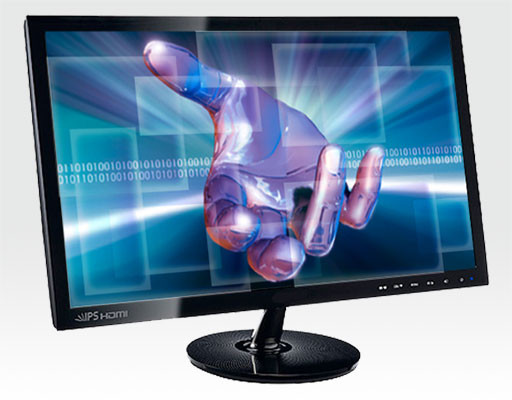 Testmonitor mit VGA Kabel zum Einstellen von SSAMVision Rekordern Bildschrimdiagonale von 19 bis 23"