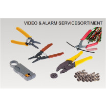 Video & Alarm Servicesortiment 5 +10 Teile - Cutter - Cimpzange - Abisolierwerkzeuge - BNC Crimpstecker 